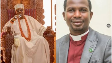 Oba Ghandi Afolabi Olaoye and Rev'd Samuel Oluwatosin Owoade.