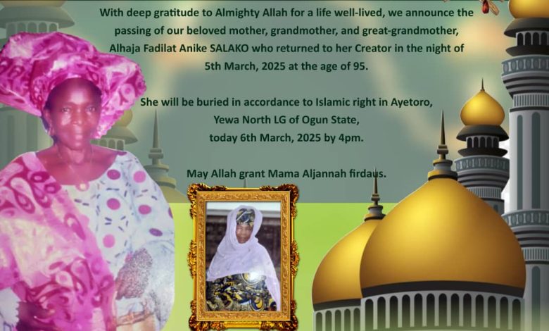 Alhaja Fadilat Anike Salako